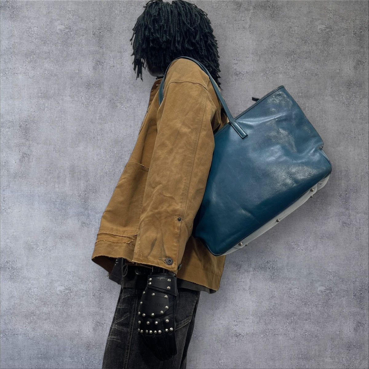 Comme des Garcons × Stussy Full Leather BLF Tote Bag prada julius dior cdg amiri 8🟩 Size ONE SIZE - 2 Thumbnail