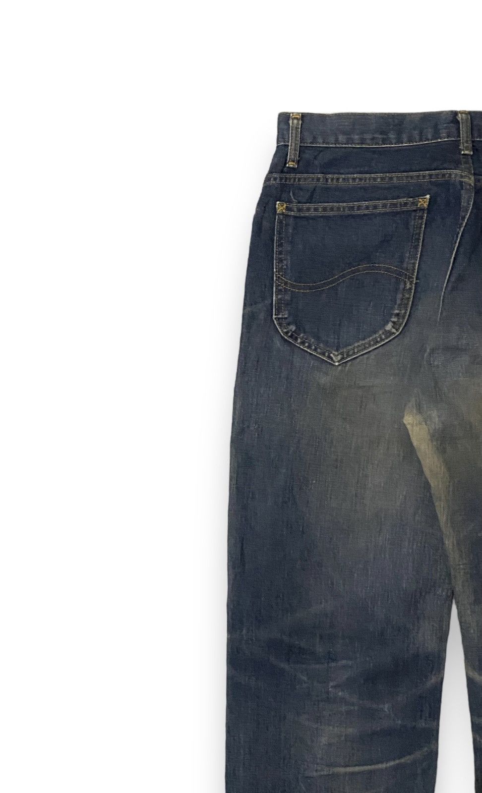 Japanese Brand × Lee × Vintage Men Jean Lee Rider 1014 Dirty Distressed Straight Loose Size US 30 / EU 46 - 10 Thumbnail
