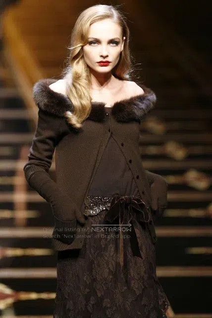 Valentino Valentino Catwalk style fox fur cardigan top Size S / US 4 / IT 40 - 2 Thumbnail