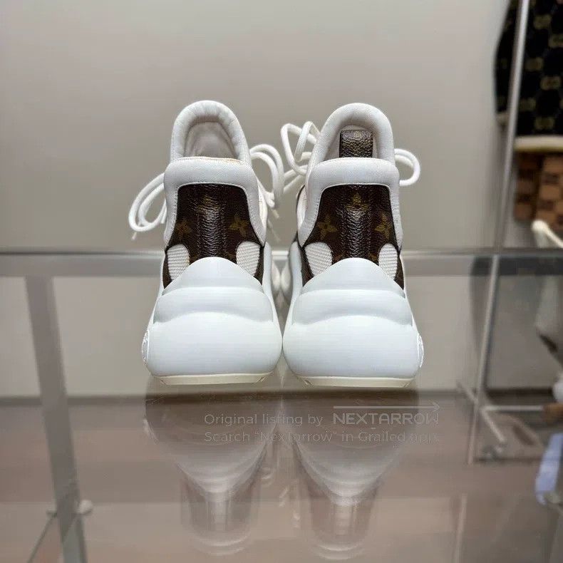 Louis Vuitton Louis Vuitton Archlight White and Brown Arch Dad Shoes Size US 5.5 / IT 35.5 - 2 Thumbnail