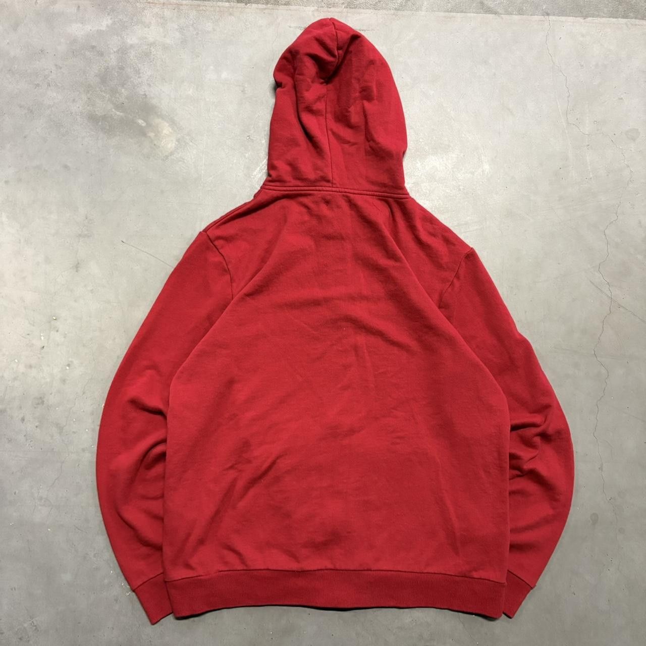 Japanese Brand × Vintage Crazy Vintage Y2K/2000s Blank Red Minimalistic Zipup Hoodie! Size US L / EU 52-54 / 3 - 2 Thumbnail