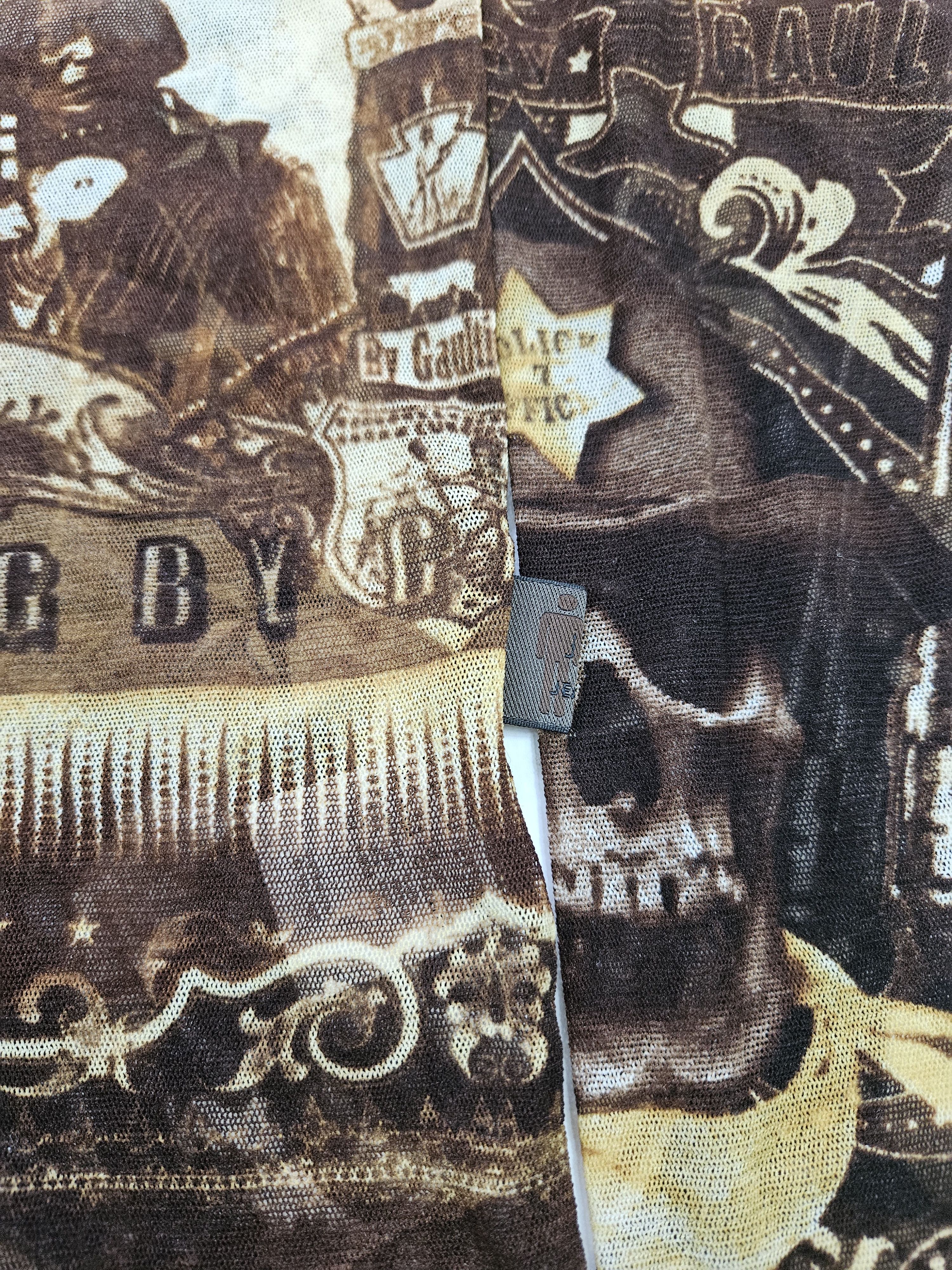Jean Paul Gaultier jpg jeans native american all over print button up mesh top Size M / US 6-8 / IT 42-44 - 7 Thumbnail