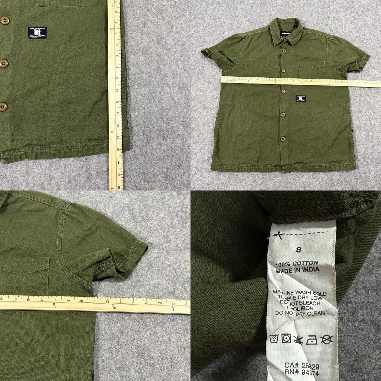 Undefeated Undefeated UNDFTD UNIT BDU Button Shirt Men's Sz Small Olive Green Size US S / EU 44-46 / 1 - 8 Thumbnail