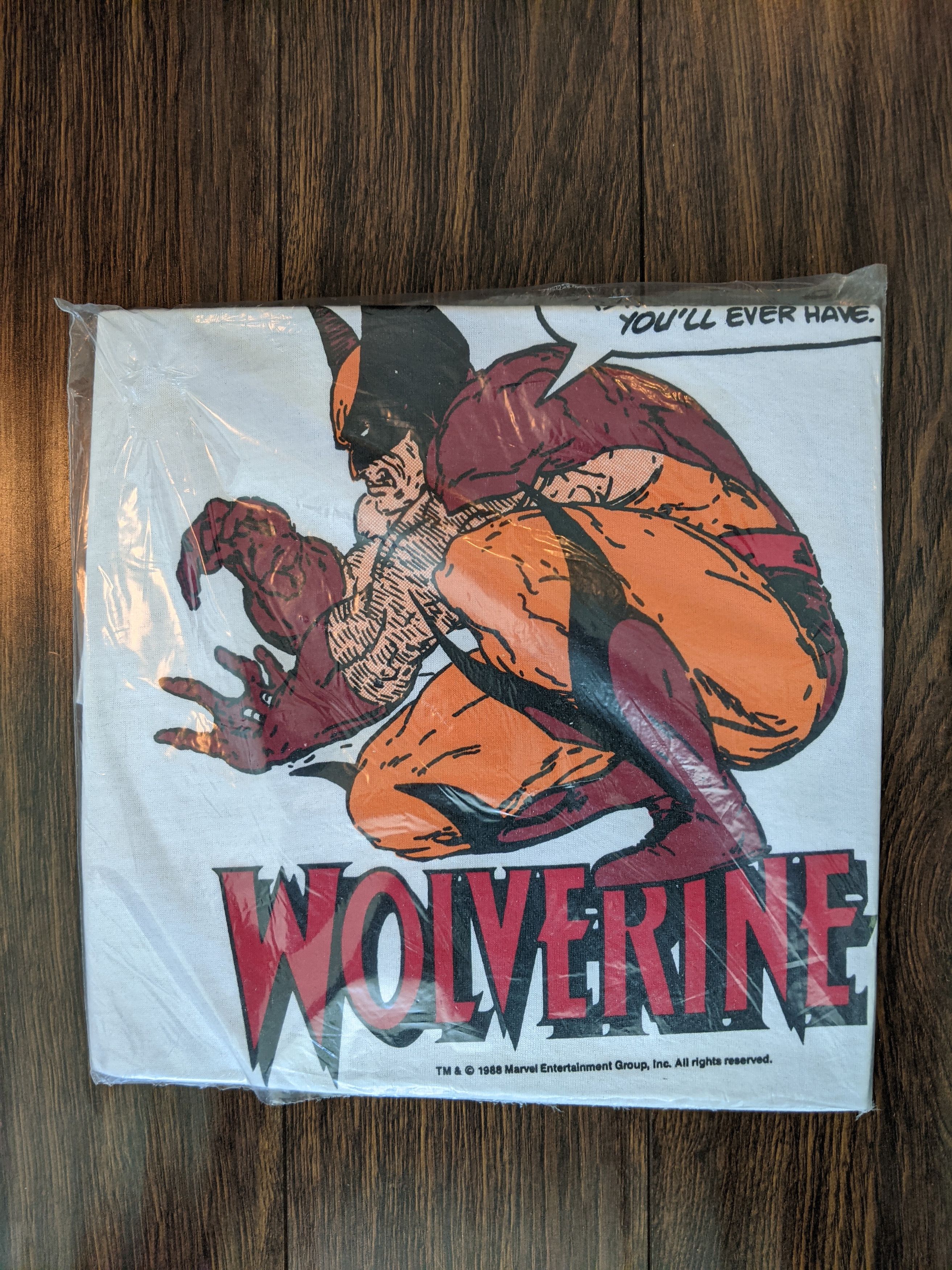 image of Marvel Comics x Screen Stars In Bag Screen Stars Wolverine T-Shirt in White, Men's (Size XL)