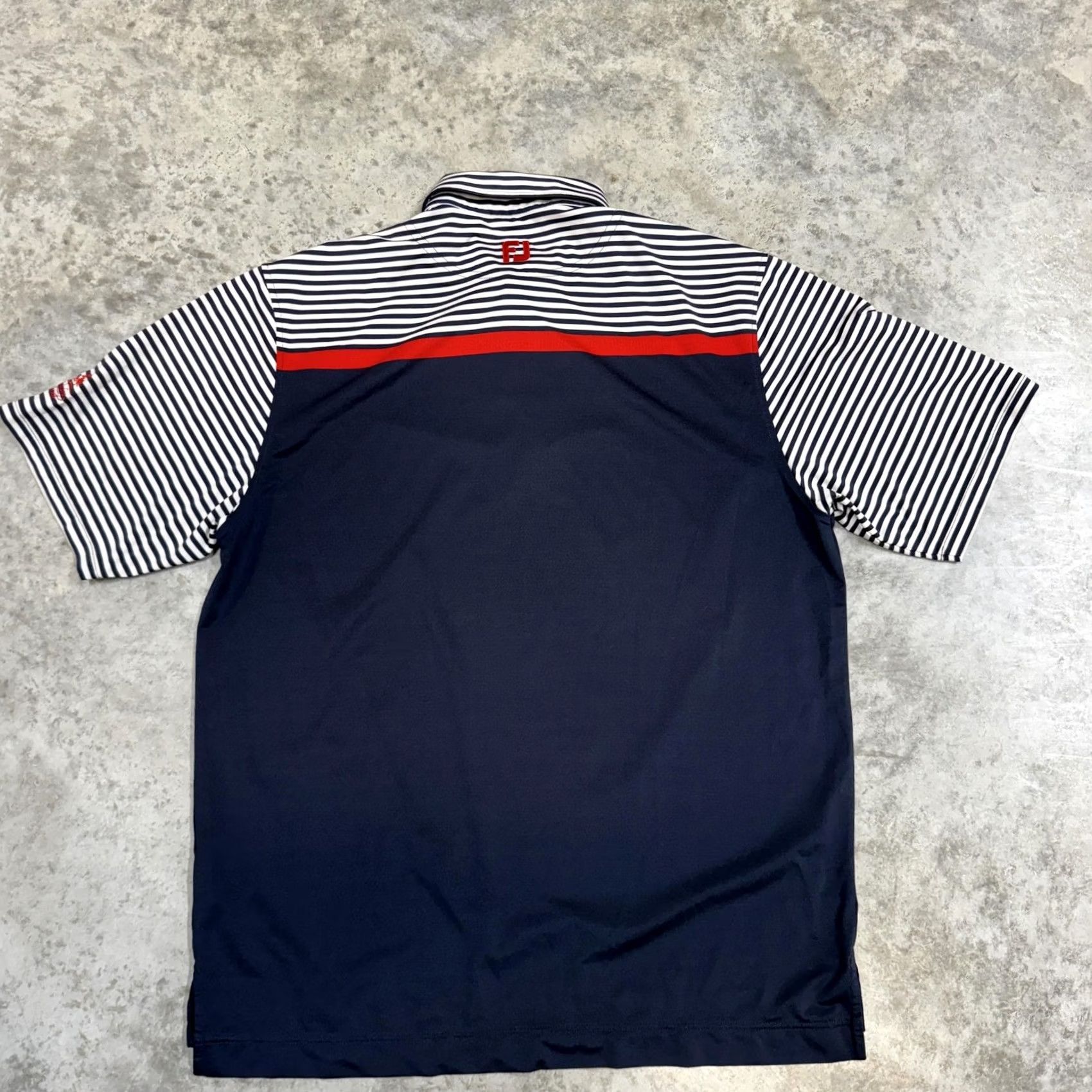 Footjoy FootJoy Polo Shirt Mens XL Blue Navy Stripe Kinderlou Forest Golf Performance Short Sleeve Collared Shirt Mens XS-XL Size US XL / EU 56 / 4 - 5 Thumbnail