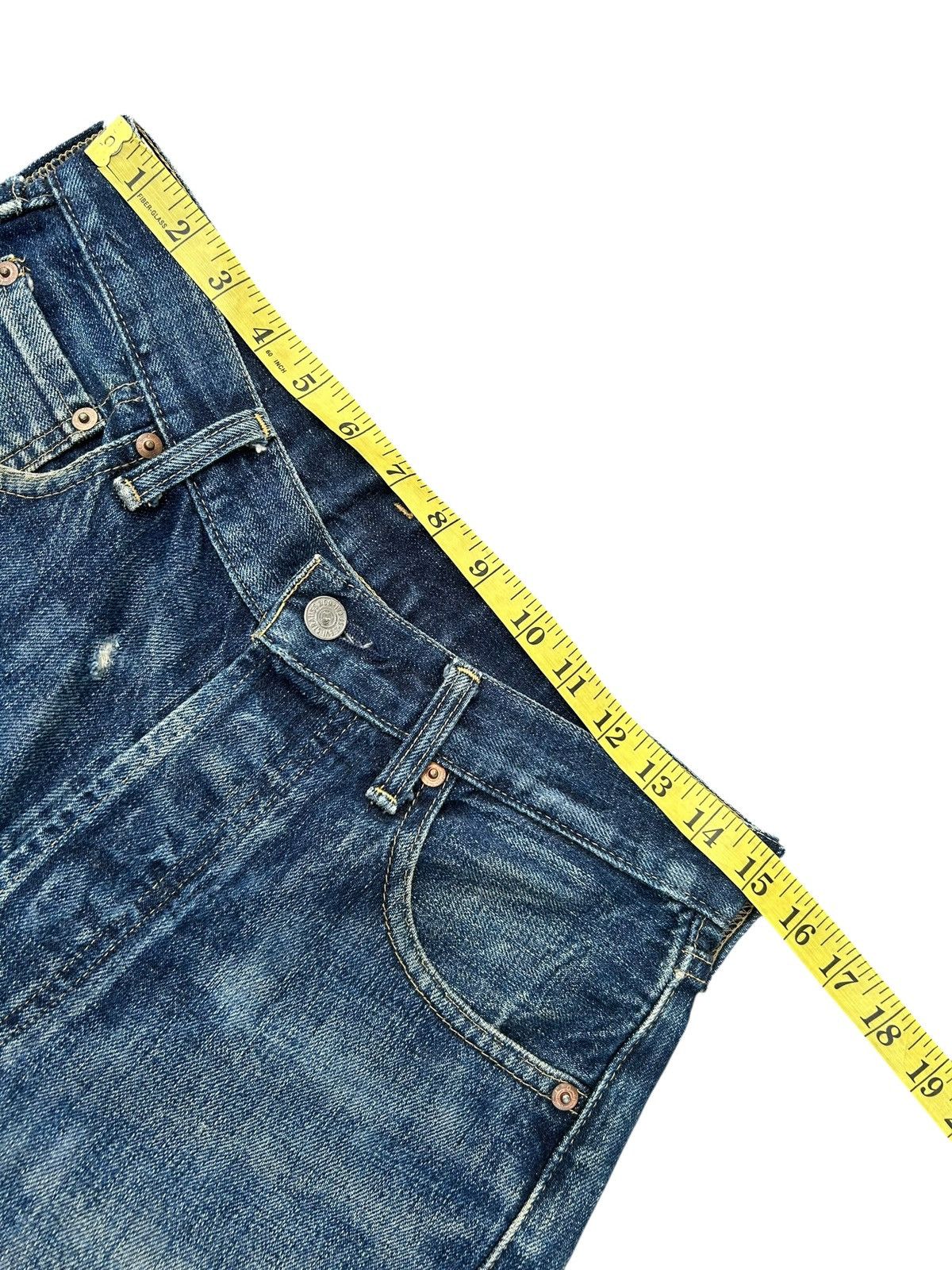 Kapital Vintage Levis big E Selvedge Distressed Denim Jeans Size US 30 / EU 46 - 20 Thumbnail