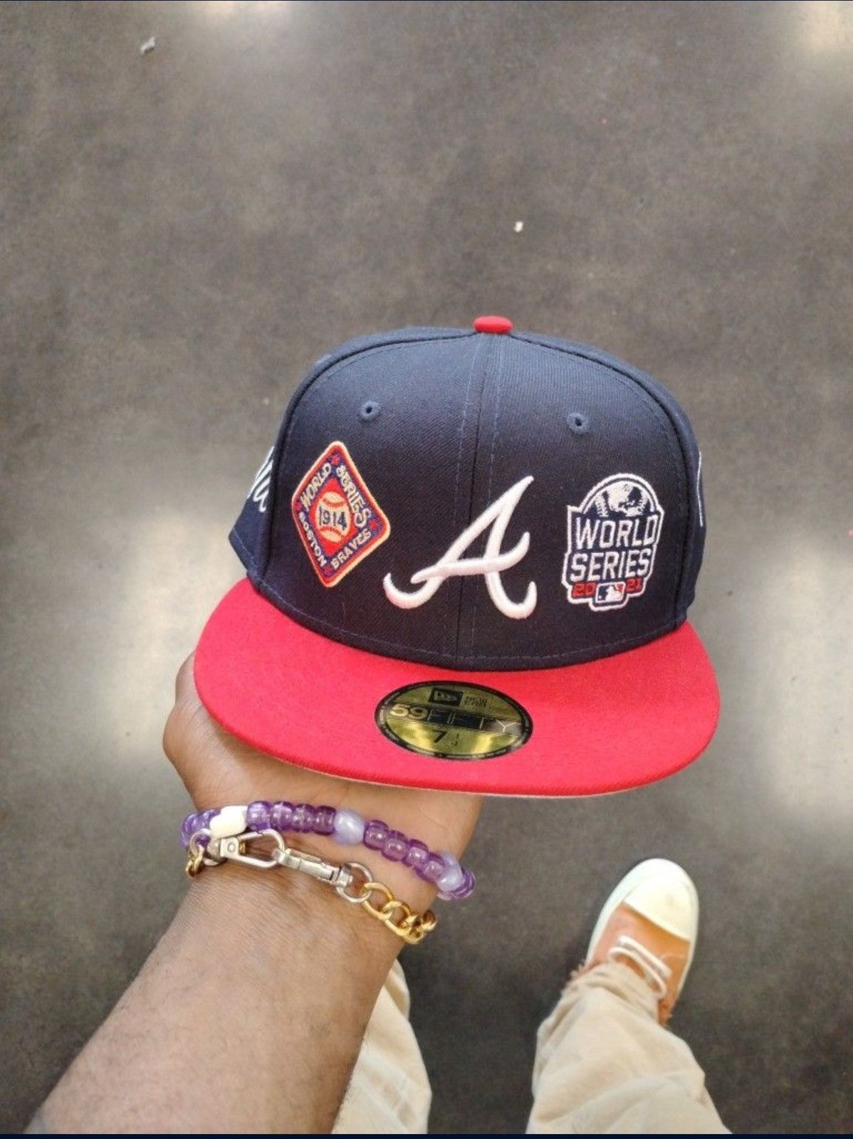 New Era New Era ATL Braves World Series Champions Fitted Size 34 - 1 Thumbnail