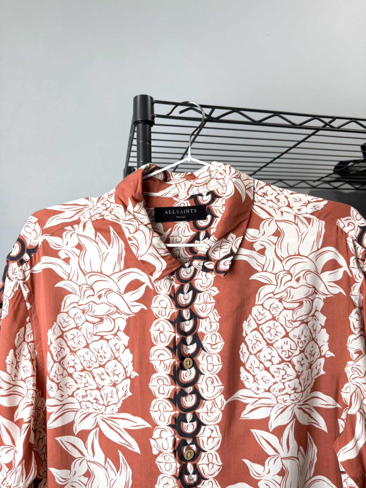 Allsaints AllSaints Pattern Viscose Shirt Luxury Size US S / EU 44-46 / 1 - 2 Thumbnail