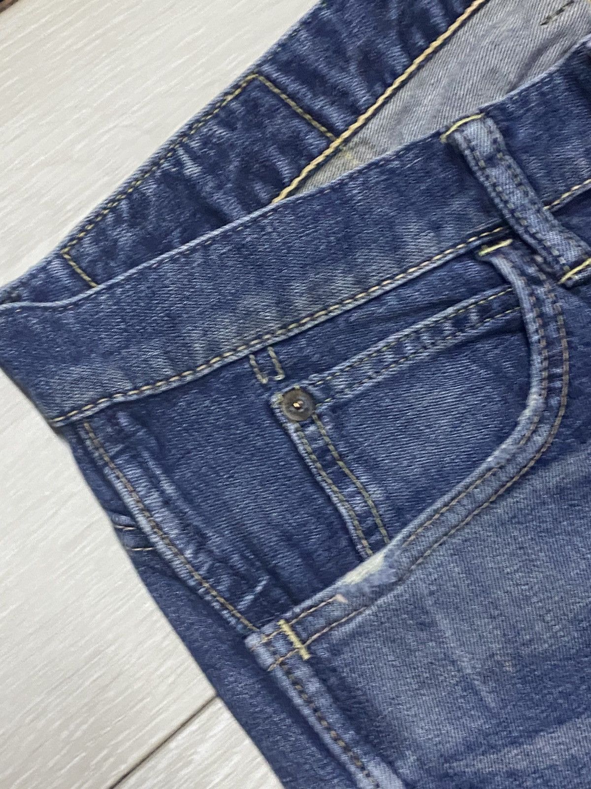 TMT Vintage Japanese TMT Faded Wash Straight Slim Jeans Size US 32 / EU 48 - 7 Thumbnail