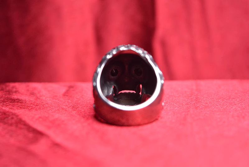 Jewelry Skull Retro Jewelry Rings Open Size Chrome Ring (Size 7-13) Size ONE SIZE - 5 Thumbnail