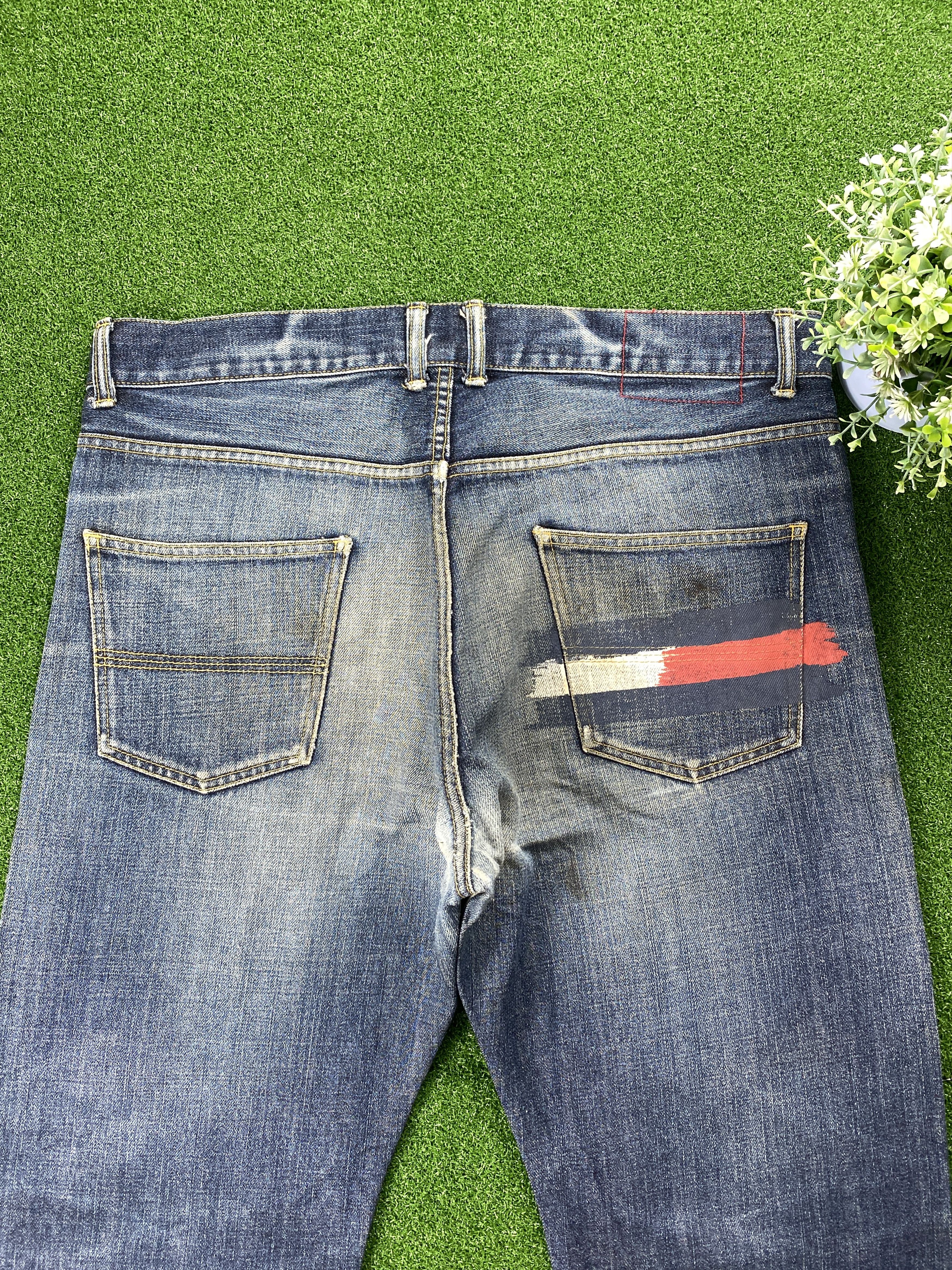 Tommy Hilfiger 💢 Selvedge Vintage Tommy Faded Blue Jeans CP0090 Size US 38 / EU 54 - 6 Thumbnail
