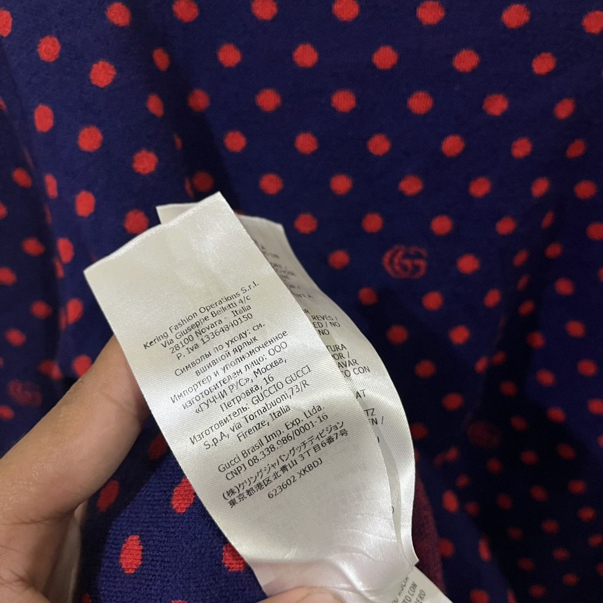 Gucci GUCCI POLKA DOT AND DOUBLE G WOOL DRESS IN BLUE Size M / US 6-8 / IT 42-44 - 10 Thumbnail