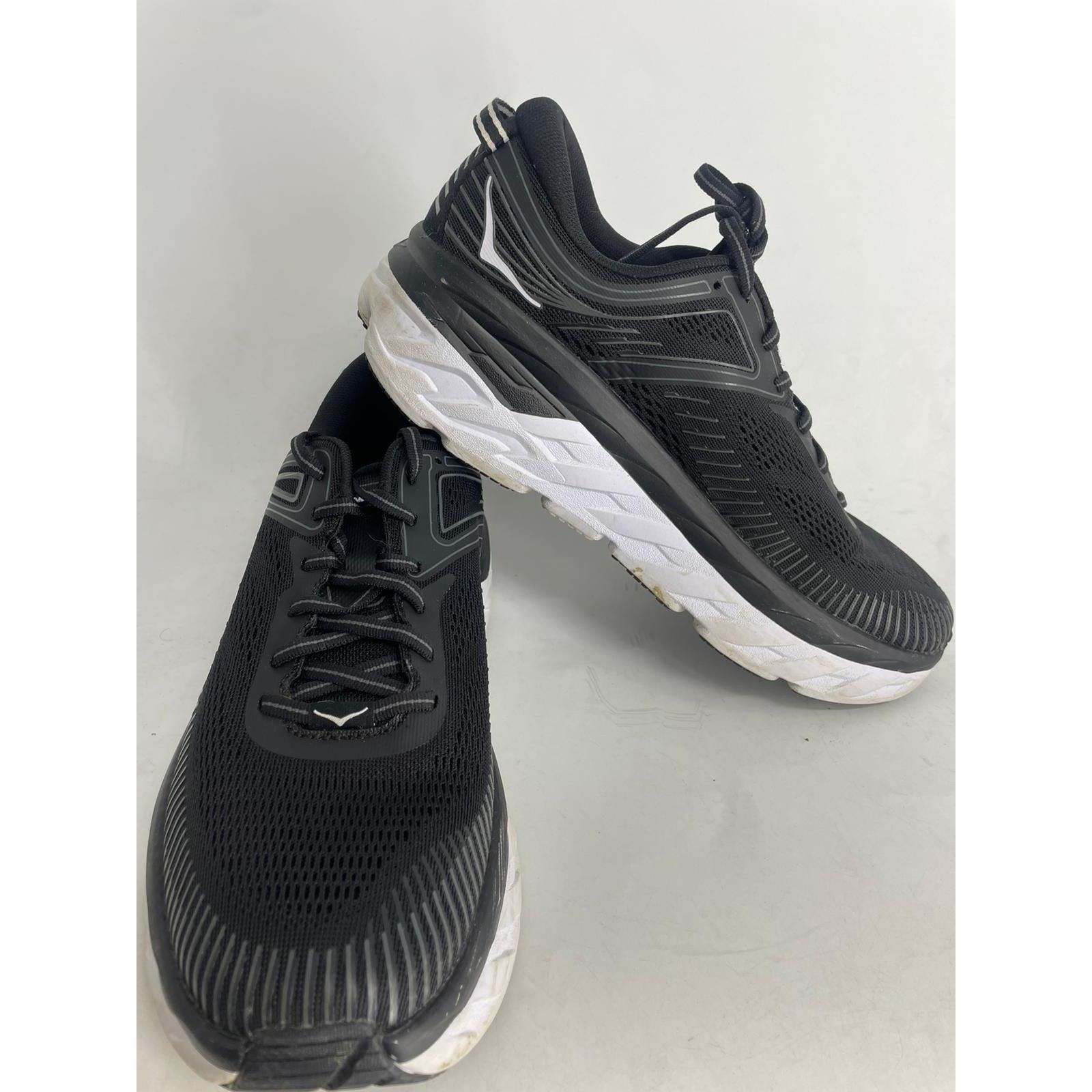 Brooks HOKA WOMENS BONDI 7 BLACK/WHITE RUNNING SHOES Size 10 Size US 10 / IT 40 - 5 Thumbnail
