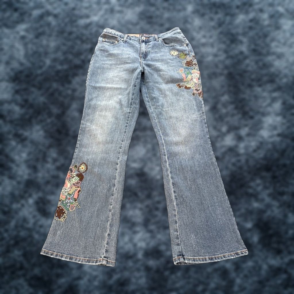 Express VINTAGE Express Jeans Womens Wide-Leg 32x31 Light Wash Denim Baggy Boot Stove Pipe Blue Womens Mens Size 24" / US 00 / IT 34 - 1 Thumbnail