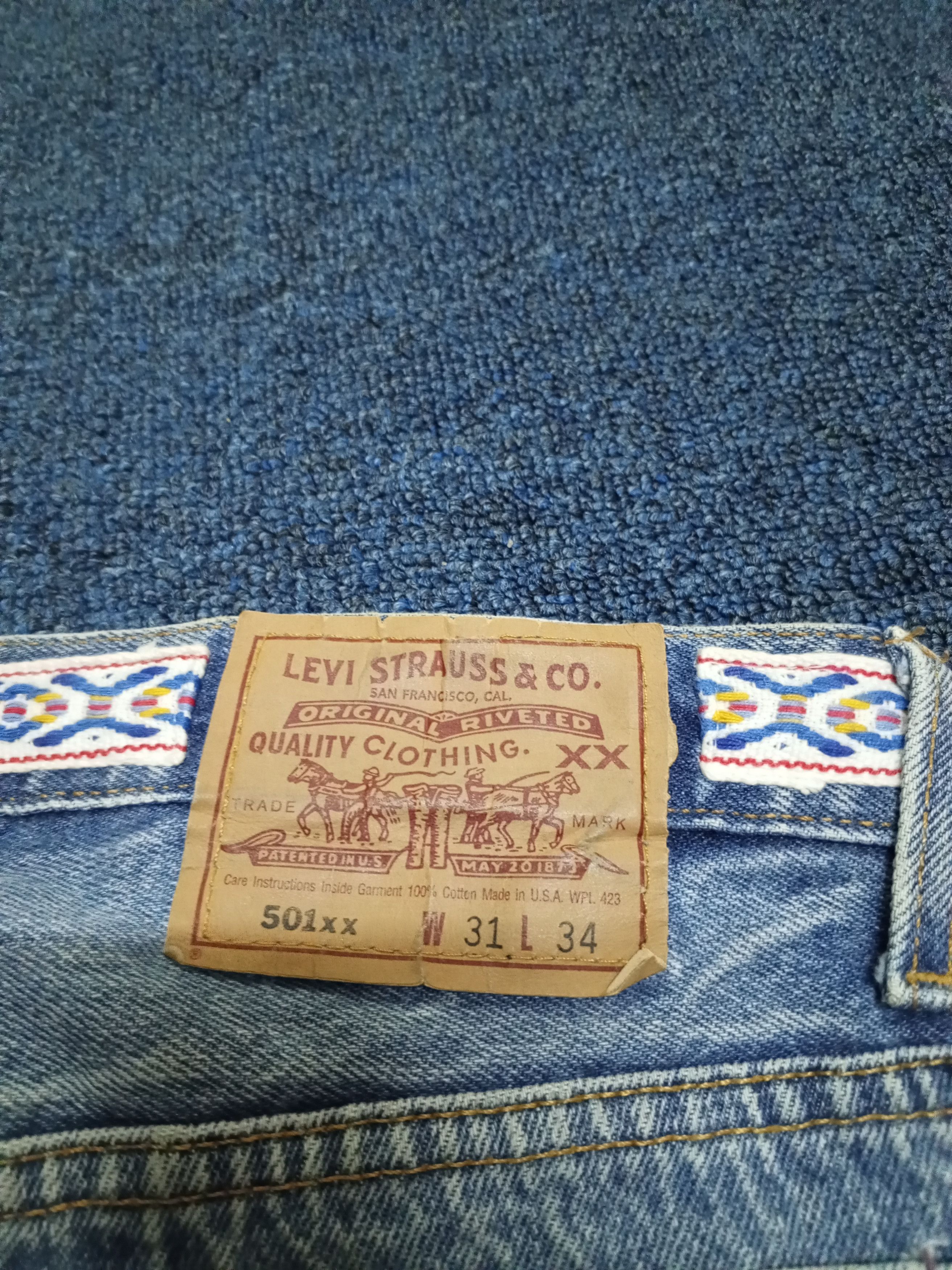 Levi's × Levi's Vintage Clothing 501×× rare design Size US 29 - 13 Thumbnail