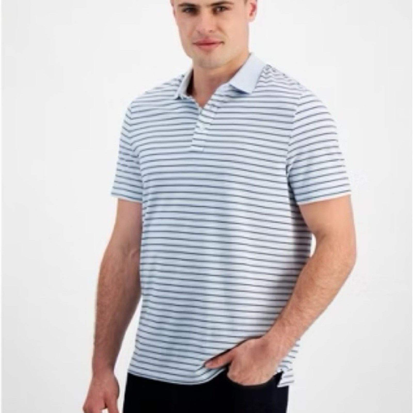 Michael Kors 👕Michael Kors Striped Polo Shirt Size Large (item #103) Size US L / EU 52-54 / 3 - 8 Thumbnail