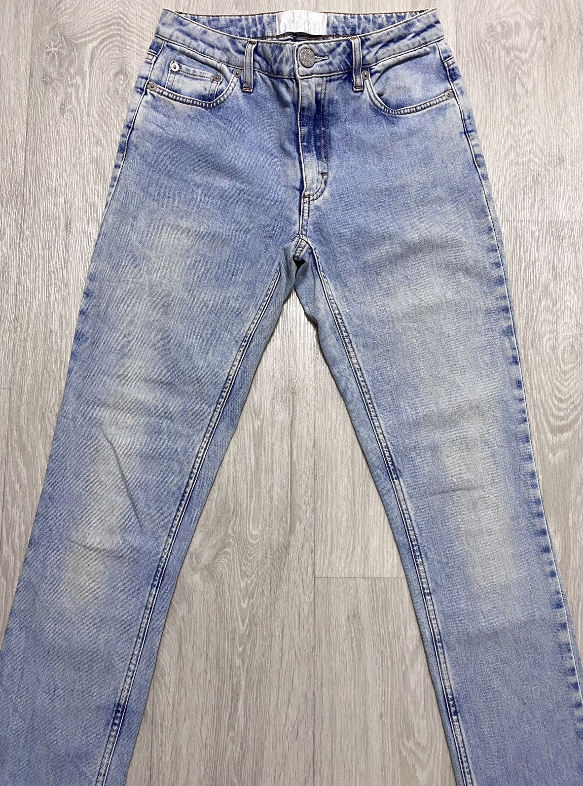 Acne Studios Women’s Acne Studios Flex S Silver Vint Bleached Denim Jeans Size 26" / US 2 / IT 38 - 9 Thumbnail