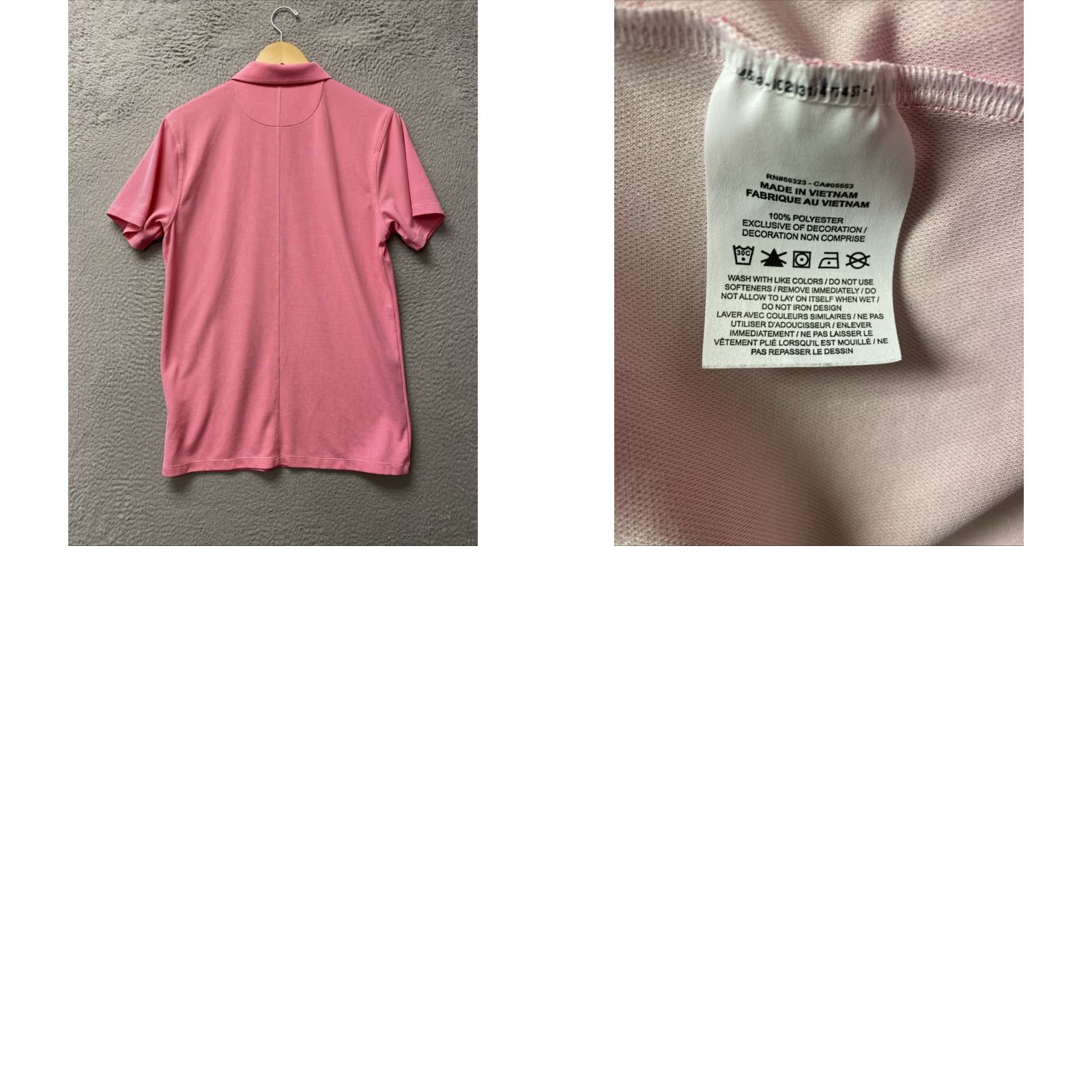 Nike Nike Polo Shirt Men Dri-Fit Solid Pink Short Sleeve S Golf Rugby Size US S / EU 44-46 / 1 - 8 Thumbnail
