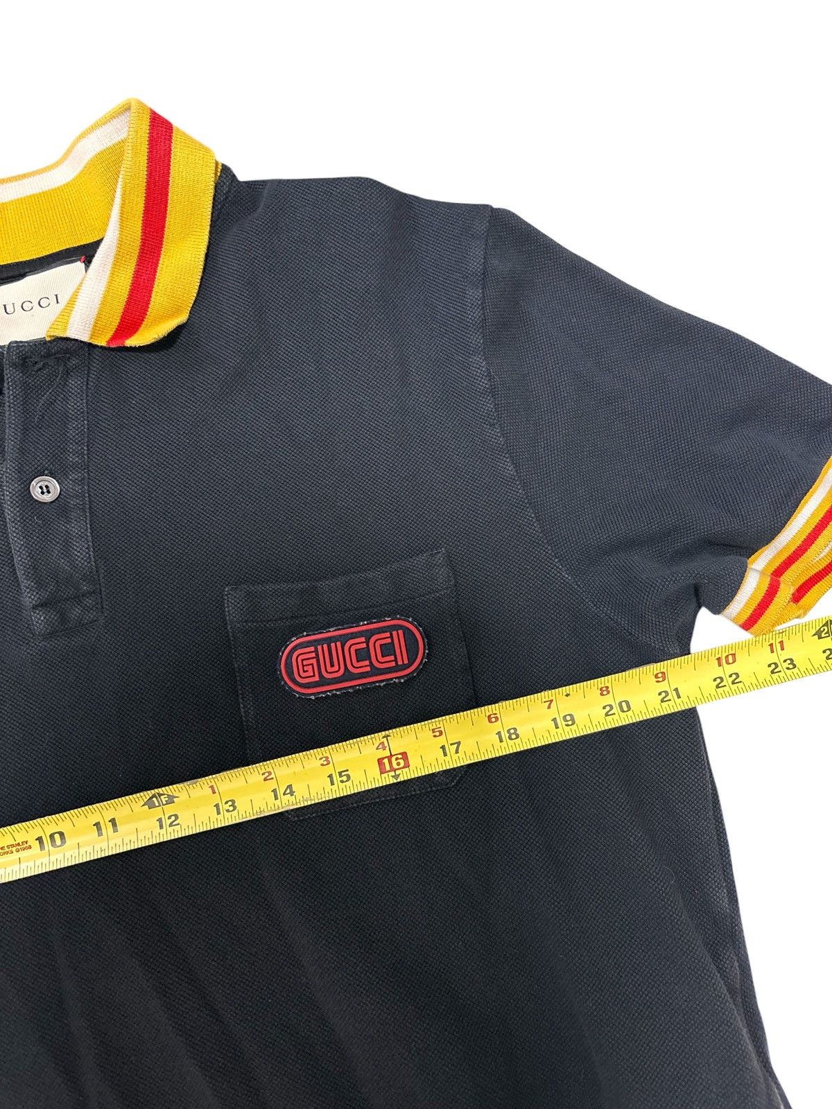 Gucci Gucci Mens 2XL Badge Polo Shirt Kanoko Short Sleeve Size US XXL / EU 58 / 5 - 12 Thumbnail