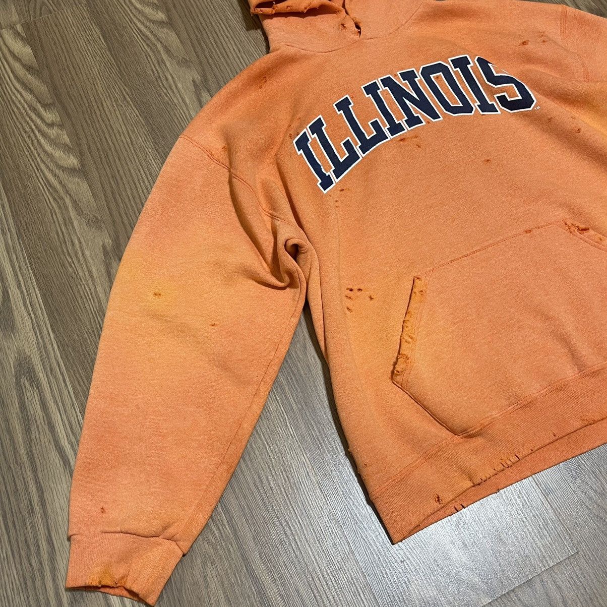 Vintage Vintage Sun faded Illinois hoodie Size US L / EU 52-54 / 3 - 3 Thumbnail