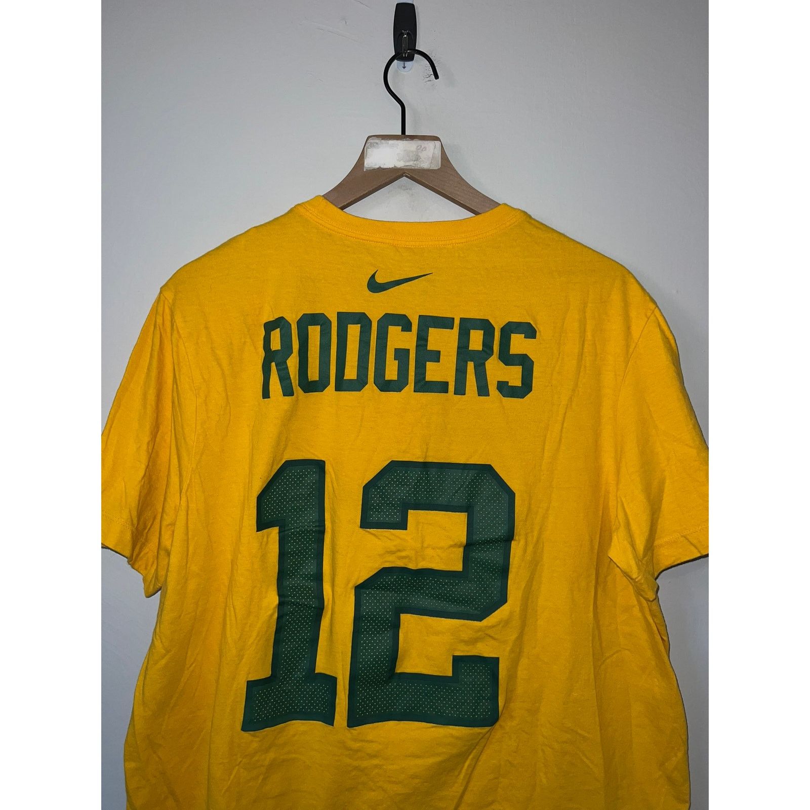 Nike Nike Aaron Rodgers Shirt Green Bay Packers Yellow Tee XL NFL Size US XL / EU 56 / 4 - 6 Thumbnail