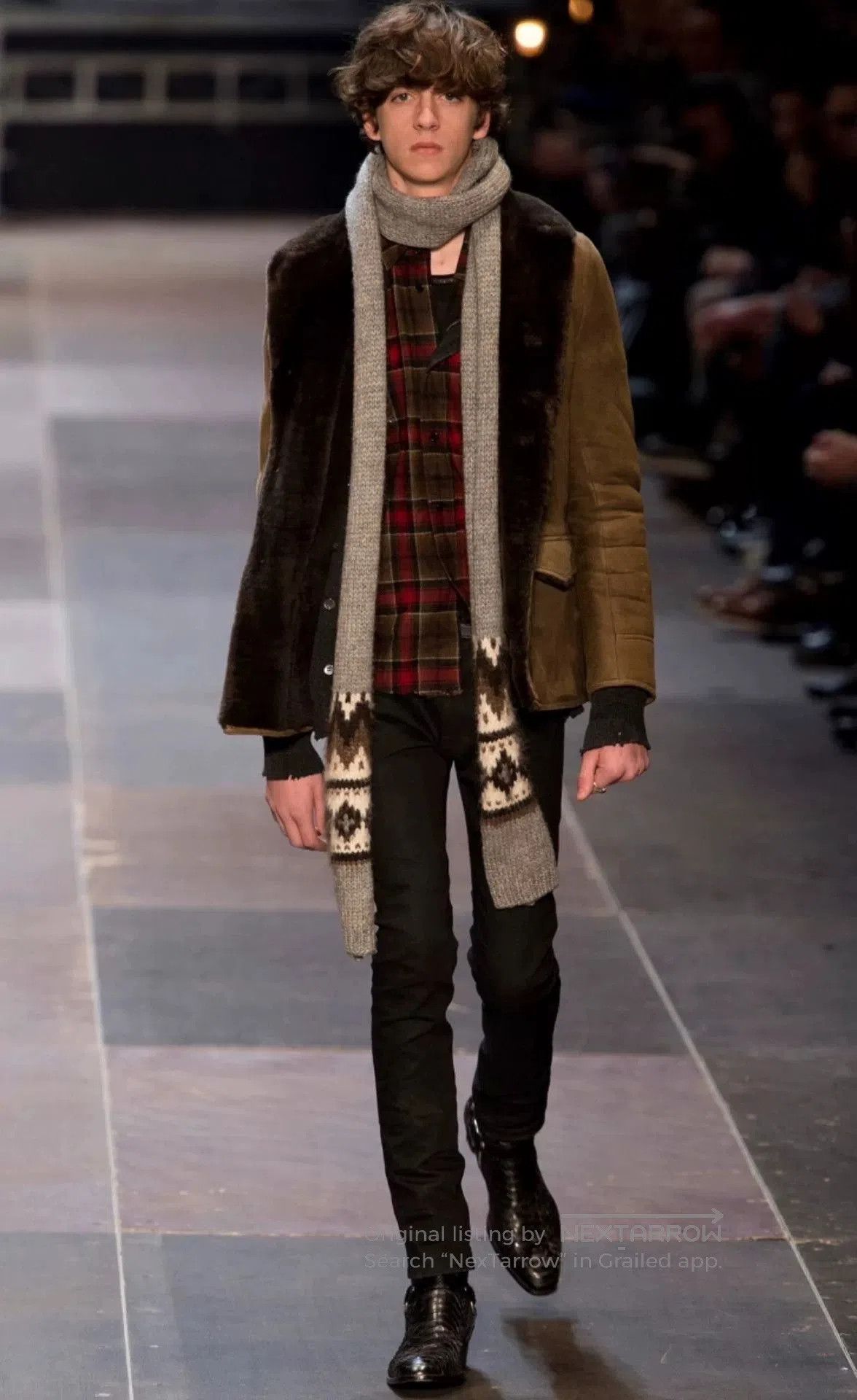 Saint Laurent Paris Saint Laurent SLP 13FW Red Plaid Wool Shirt. Size US S / EU 44-46 / 1 - 7 Thumbnail