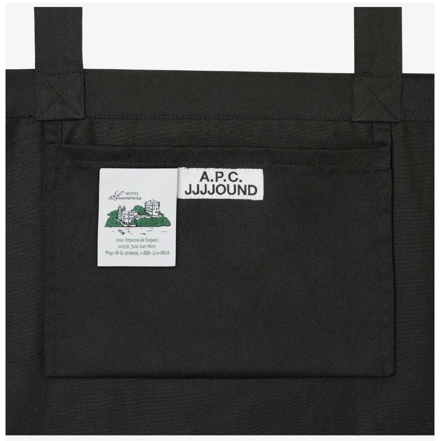 Apparel Jjjjound Apc Tote Shop JJJJound Hotel Tote Bag Black On - Main Image