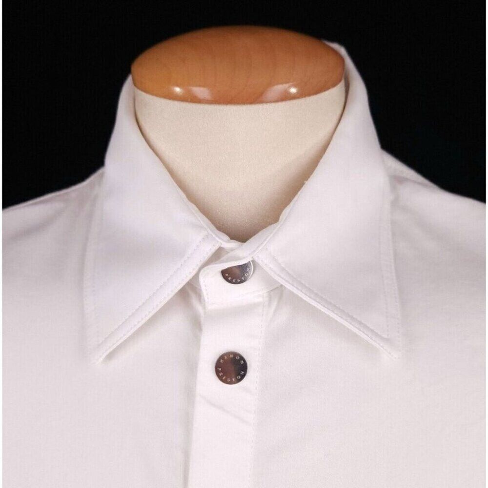 Heron Preston Heron Preston Cotton Twill Poplin Shirt M Mens White Size US M / EU 48-50 / 2 - 3 Thumbnail