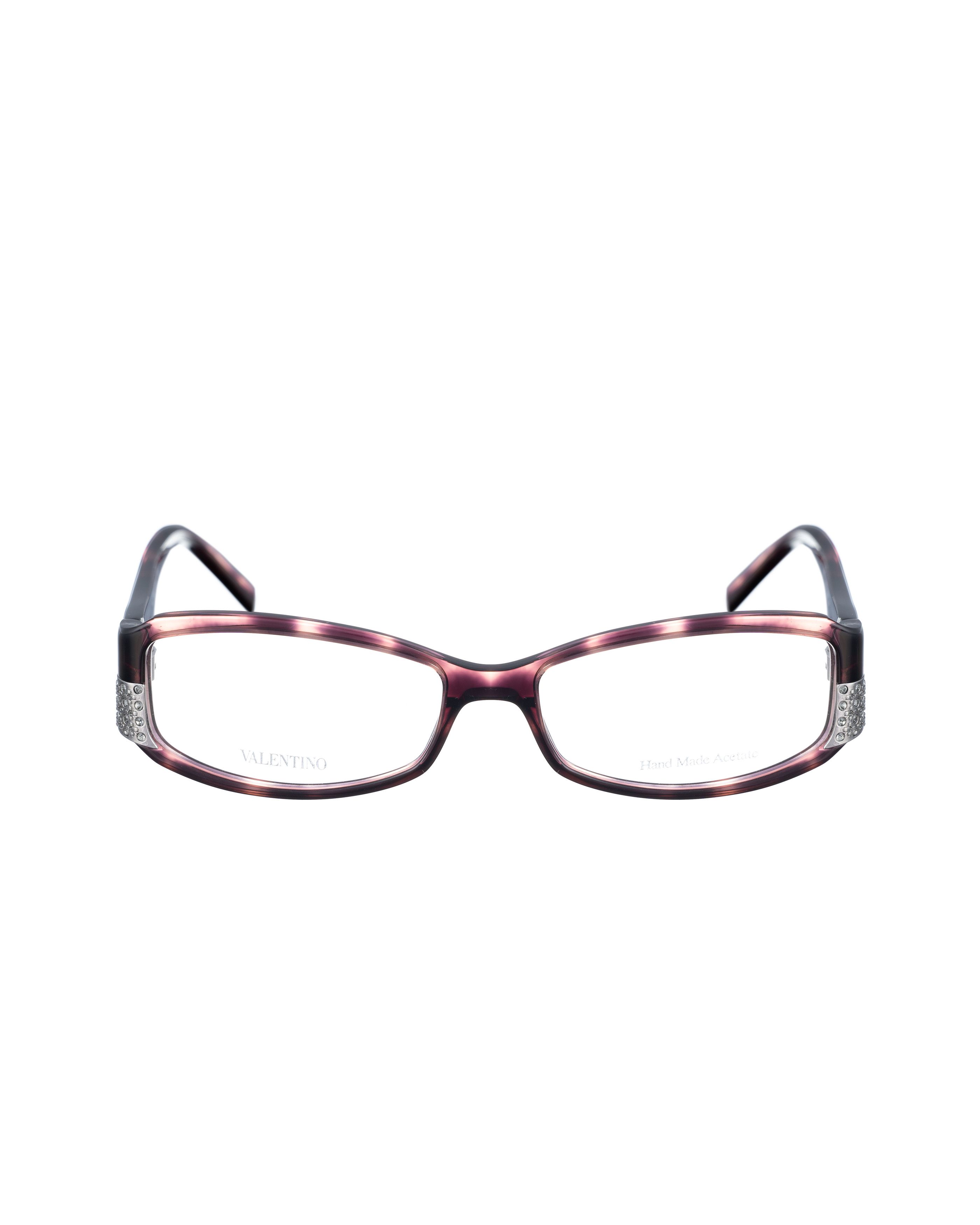 Valentino Valentino 00s Cat Eye Brown Havana Glasses with Tiny Gems Size ONE SIZE - 1 Thumbnail