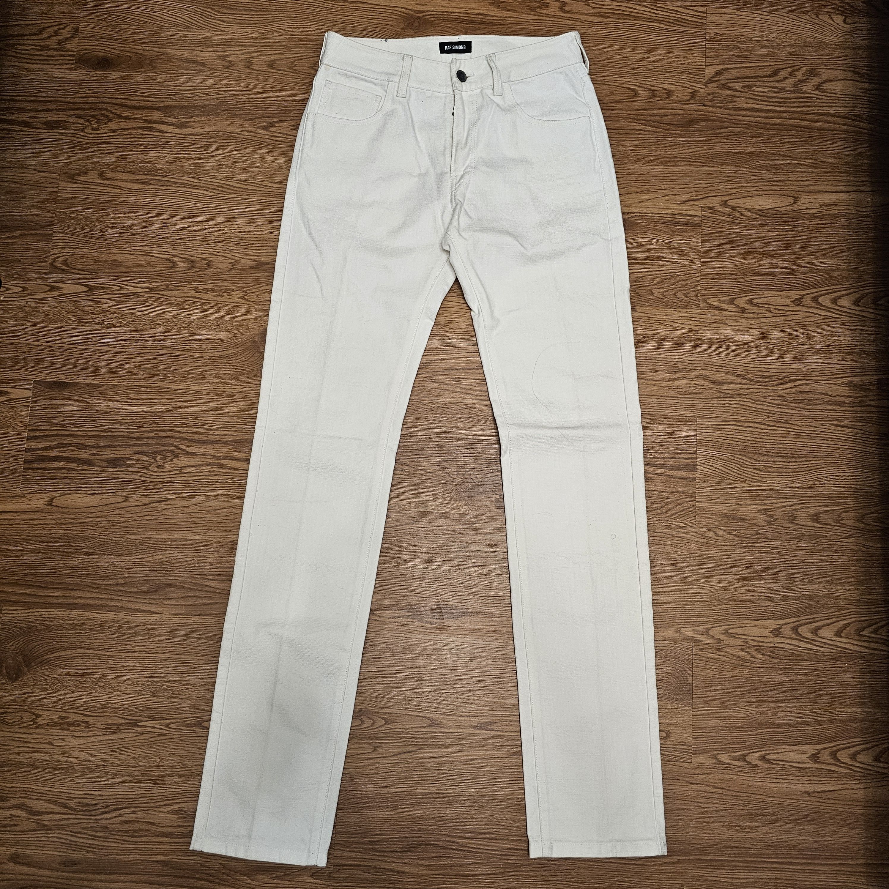Raf Simons Picture Patch Denim in White | Grailed