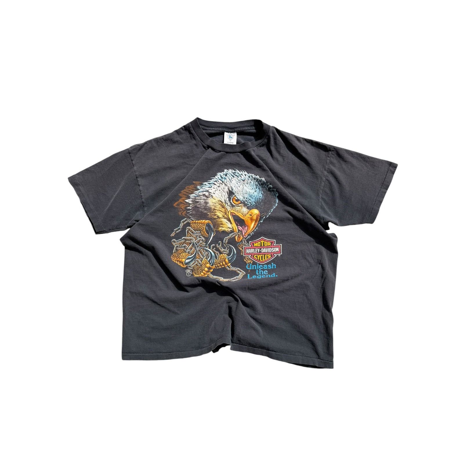 Harley Davidson Vintage Faded Harley Davidson Unleash the Legend Eagle Tee Size US XL / EU 56 / 4 - 1 Thumbnail