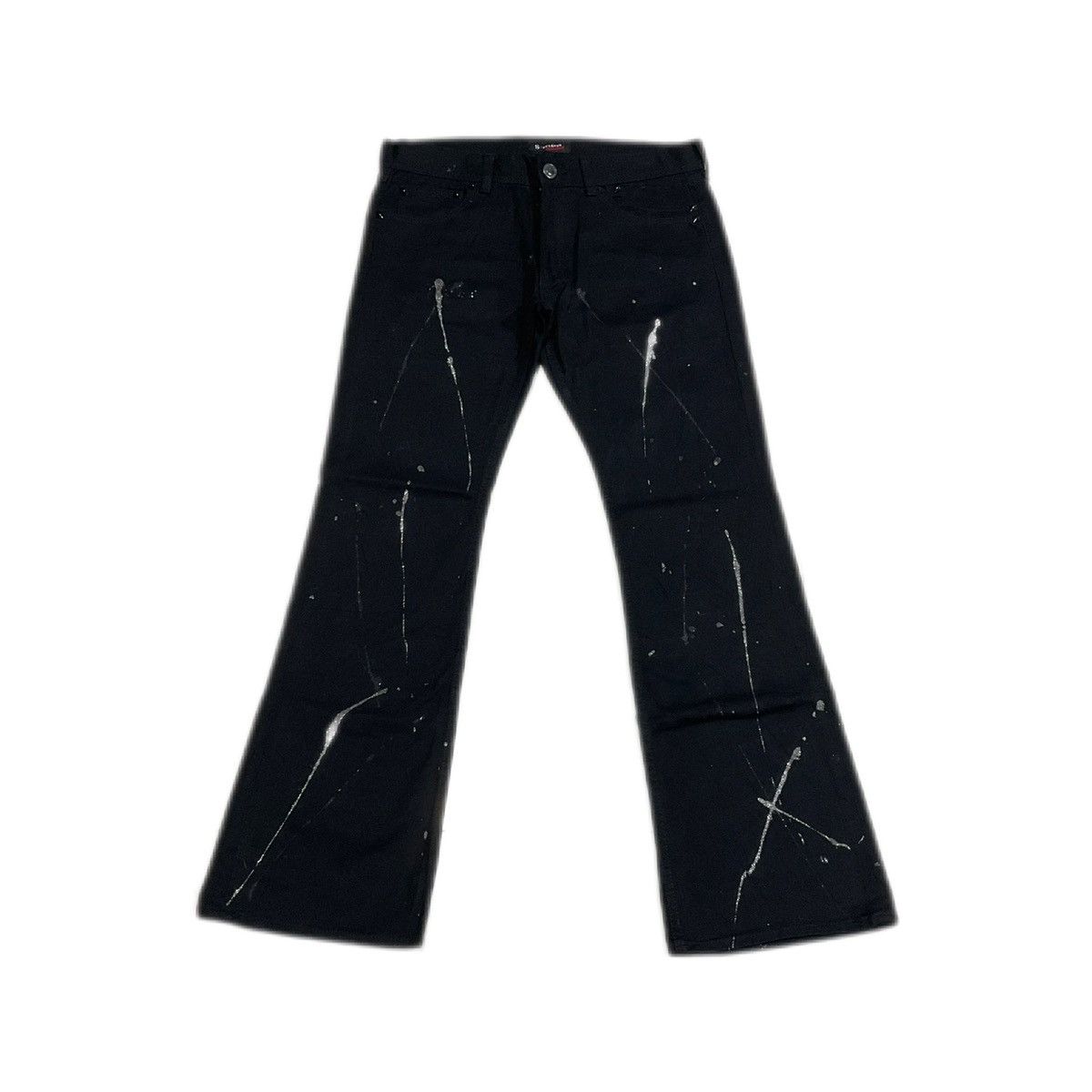 Hysteric Glamour × If Six Was Nine × Japanese Brand 🔥Sick Y2K Sorridere Glitter Splash Flared Black Denim Size US 34 / EU 50 - 6 Thumbnail