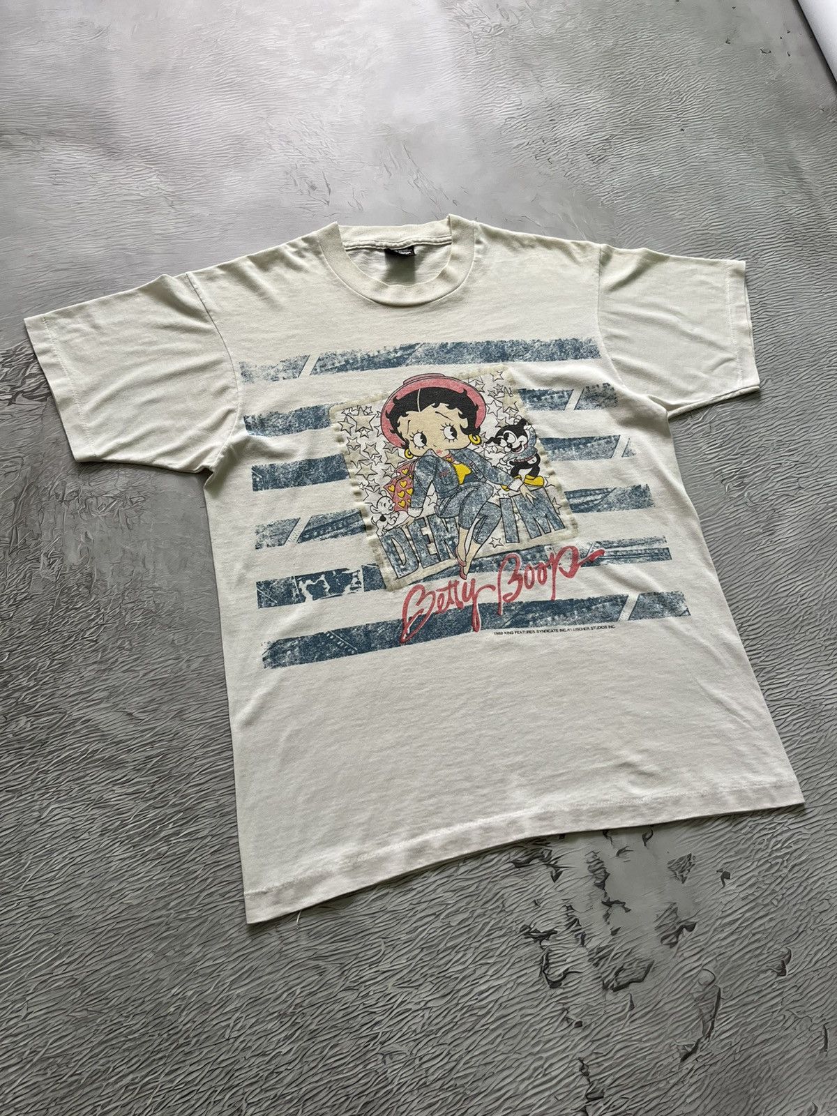 Cartoon Network 1989 Betty Boop Denim USA Vintage Tee Merch White Size US L / EU 52-54 / 3 - 1 Thumbnail