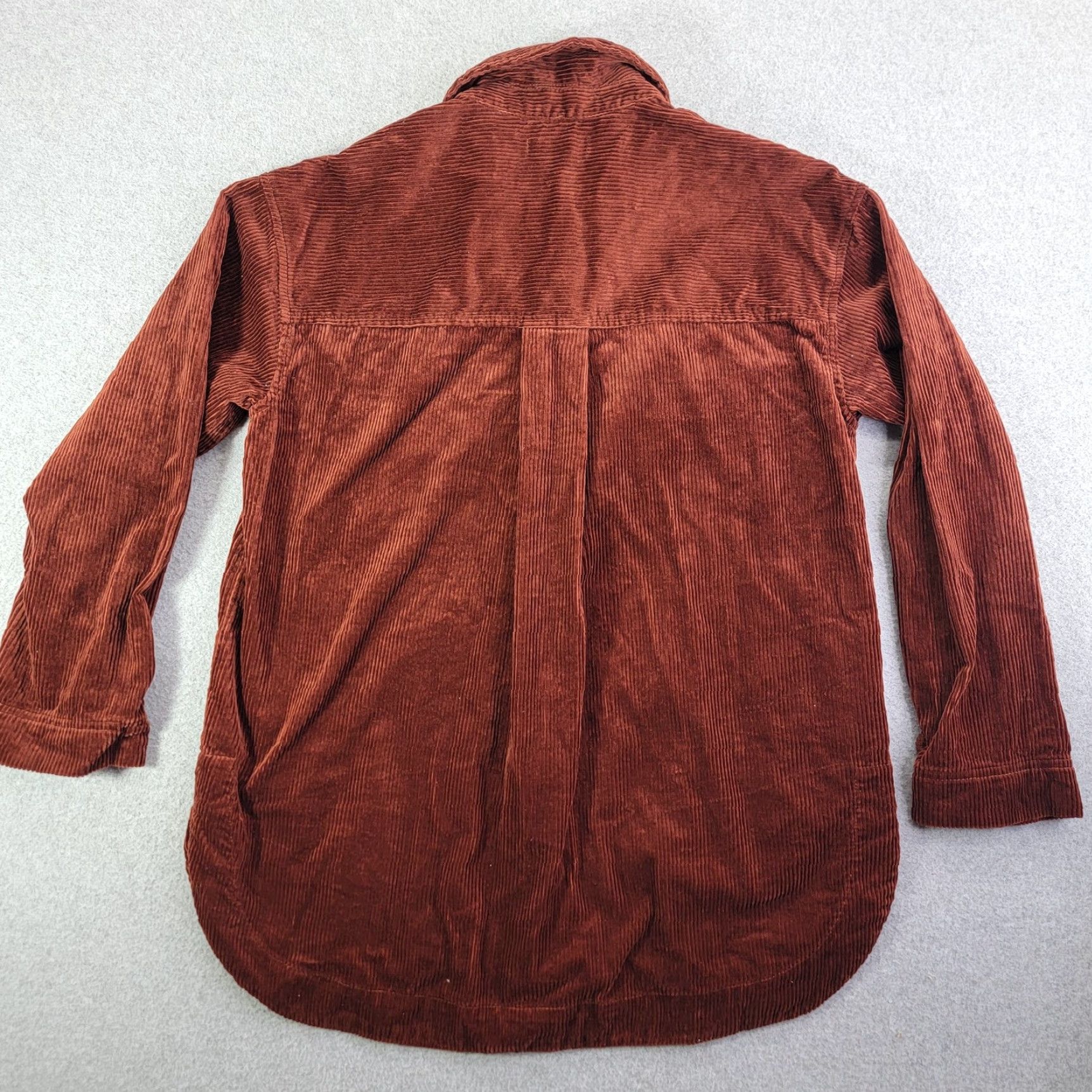 Madewell Madewell Jacket Womens Small Brown Corduroy Collared Pockets Button Mid-Length Fall Winter Size S / US 4 / IT 40 - 3 Thumbnail