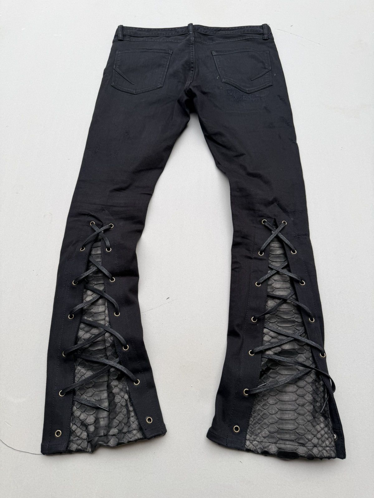 Japanese Brand Go Star The Fuga Lace up flare jeans LHSIZE29 Size US 27 - 6 Thumbnail