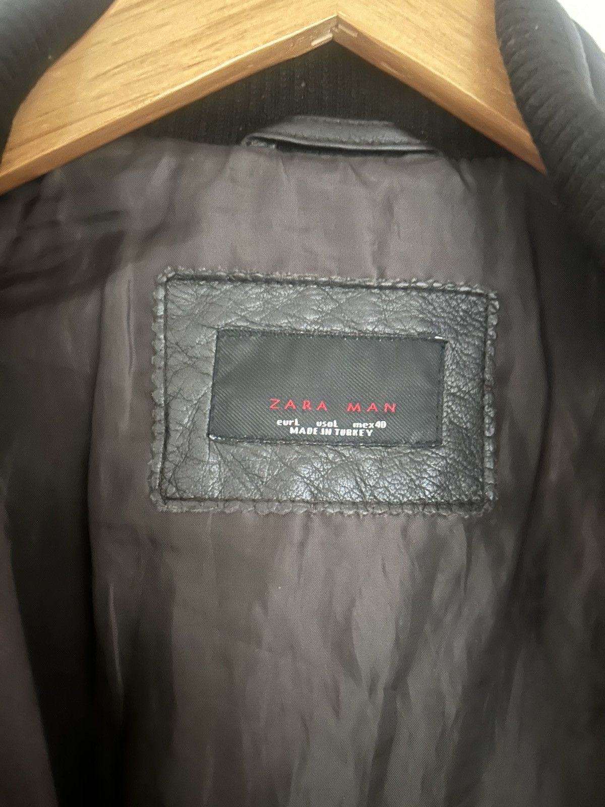 Zara Zara leather bomber jacket Size US L / EU 52-54 / 3 - 2 Thumbnail