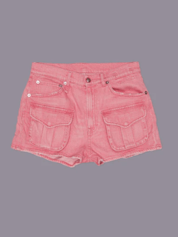 R13 R13 MULTI POCKET SHORTS CORAL STRETCH R13WD150-D308B Size 26" / US 2 / IT 38 - 3 Thumbnail