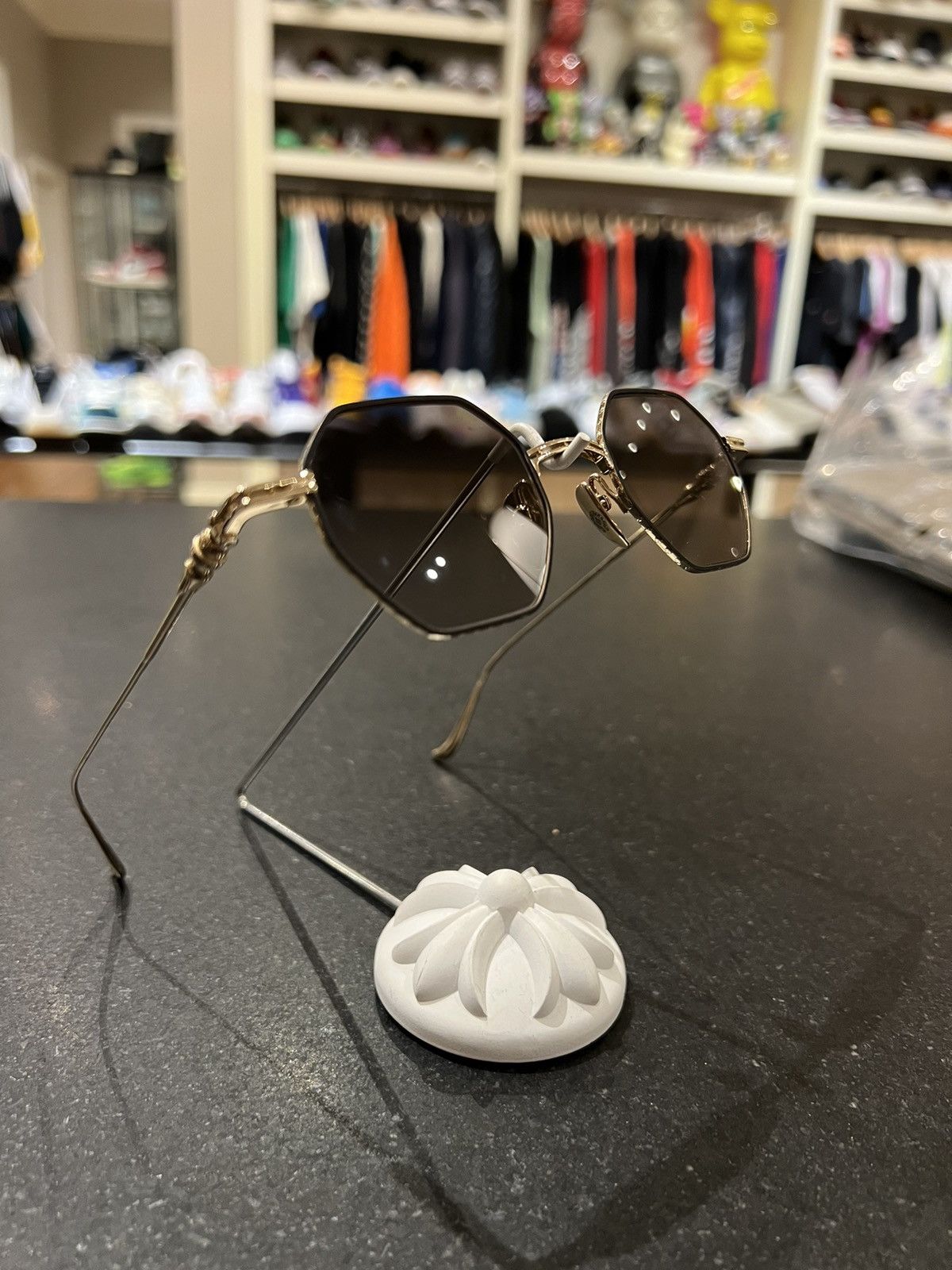 Chrome Hearts ‘evaculation’ Sunglasses Gold