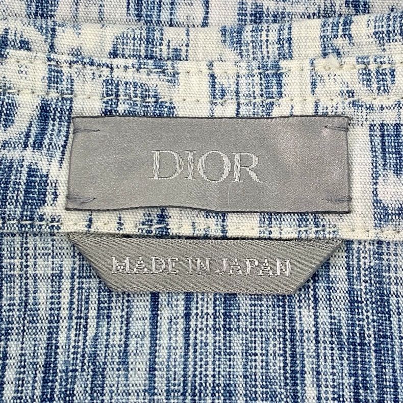 Dior Dior Blue logo old flower full print cotton lapel single-br Size US XS / EU 42 / 0 - 6 Thumbnail