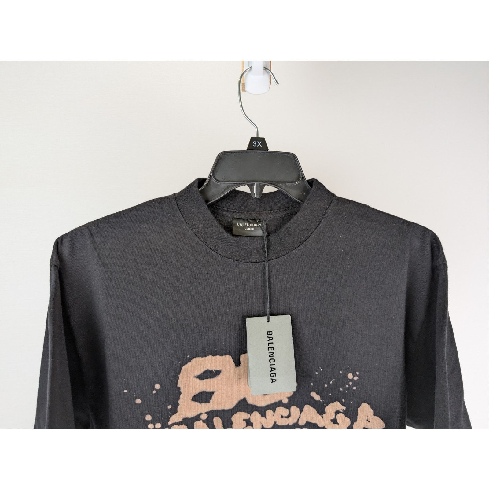 Balenciaga o1rshd1 Q:2 / Hand Drawn BB Icon Vintage Jersey Fit T-Shirt Size US L / EU 52-54 / 3 - 3 Thumbnail