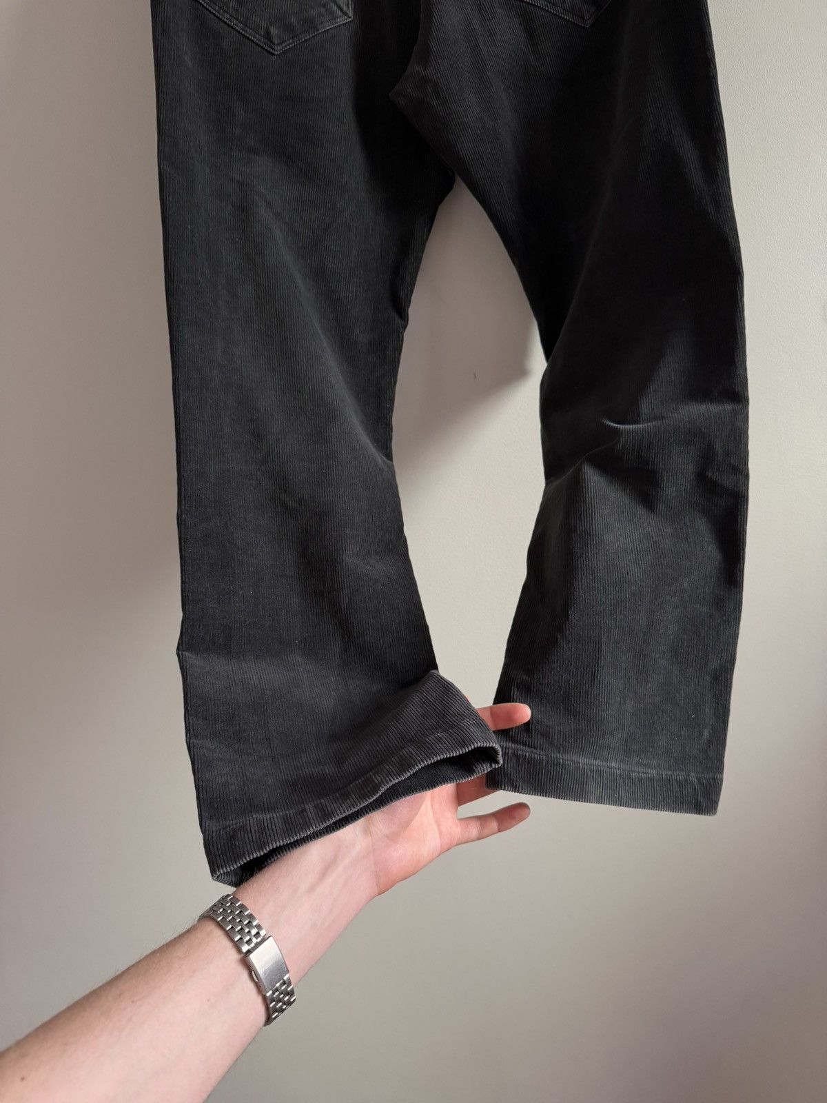 Prada Prada Black Corduroy Pants Zip Pocket Archive Size US 32 / EU 48 - 3 Thumbnail