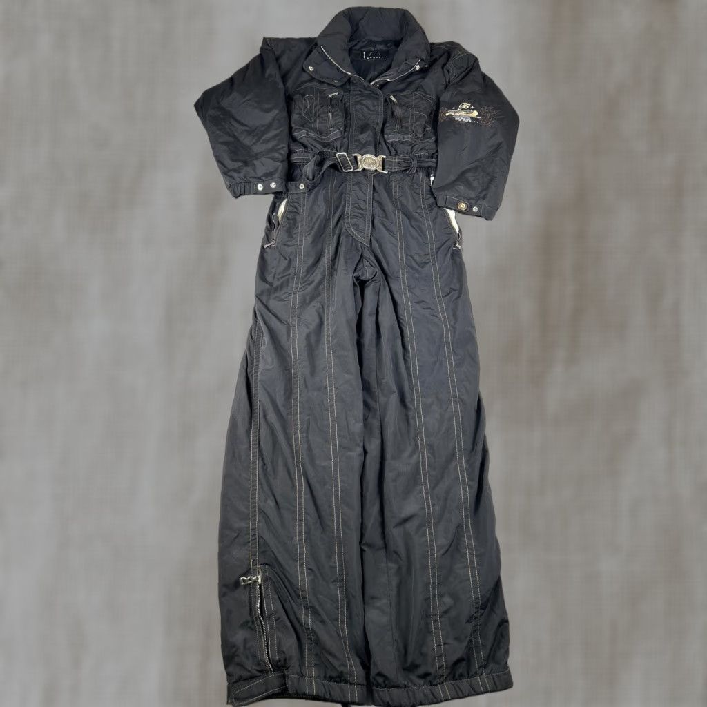Bogner Bogner Ski One-Piece Jumpsuit Womens Size 10 Large Belted Black Vintage USA 31 in Inseam Size 32" / US 10 / IT 46 - 1 Thumbnail