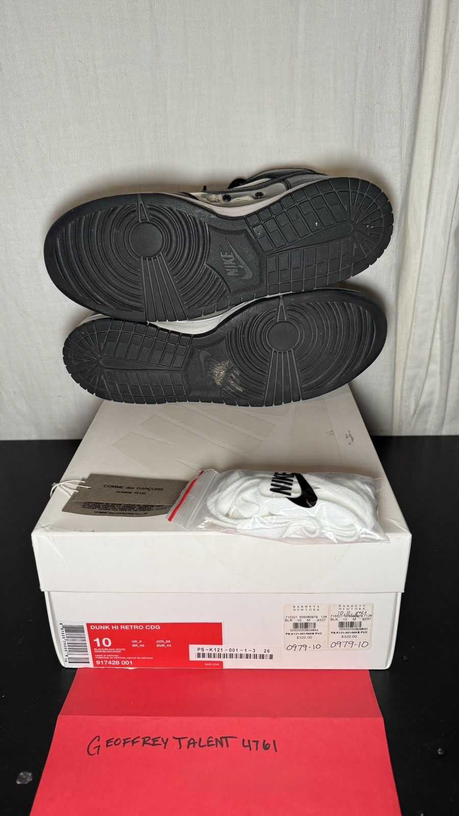 Comme des Garcons Homme Plus × Nike Comme des Garçons Homme Plus x Nike Dunk High Retro "Clear" Size US 10 / EU 43 - 7 Thumbnail