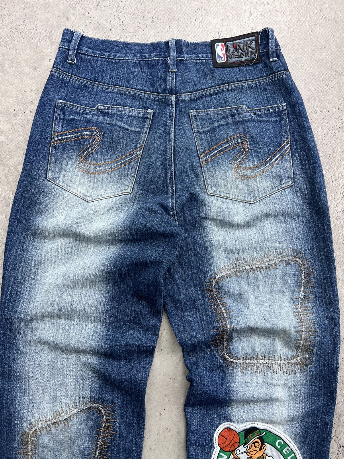 If Six Was Nine × Japanese Brand × NBA NBA CELTICS WORK CARPENTER Distressed Baggy Y2K RAP PANTS Size US 32 / EU 48 - 8 Thumbnail