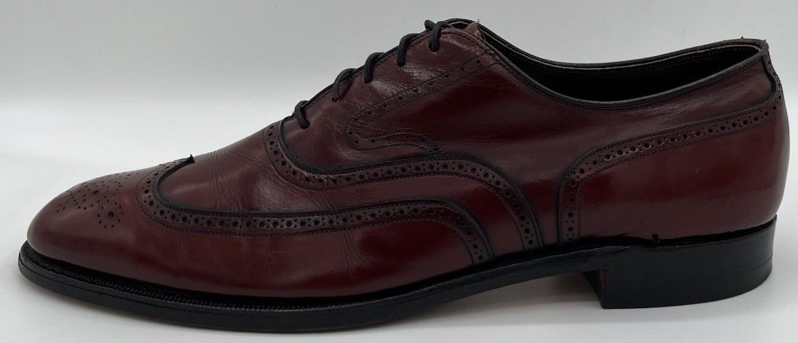 Johnston & Murphy Vintage Johnston & Murphy Aristocraft Oxblood Cordovan 12AAA Size US 12 / EU 45 - 5 Thumbnail