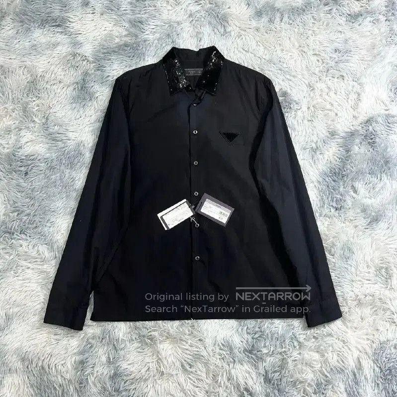 Prada Prada Black Long Sleeve Men's Shirt. Size US M / EU 48-50 / 2 - 1 Thumbnail