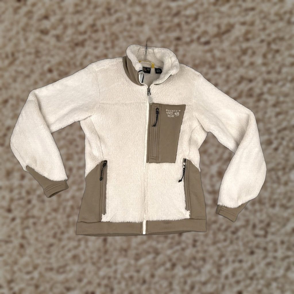 Mountain Hardwear Mountain Hardwear Jacket Womens Small White High Pile Fleece Full Zip Outdoor Size S / US 4 / IT 40 - 1 Thumbnail