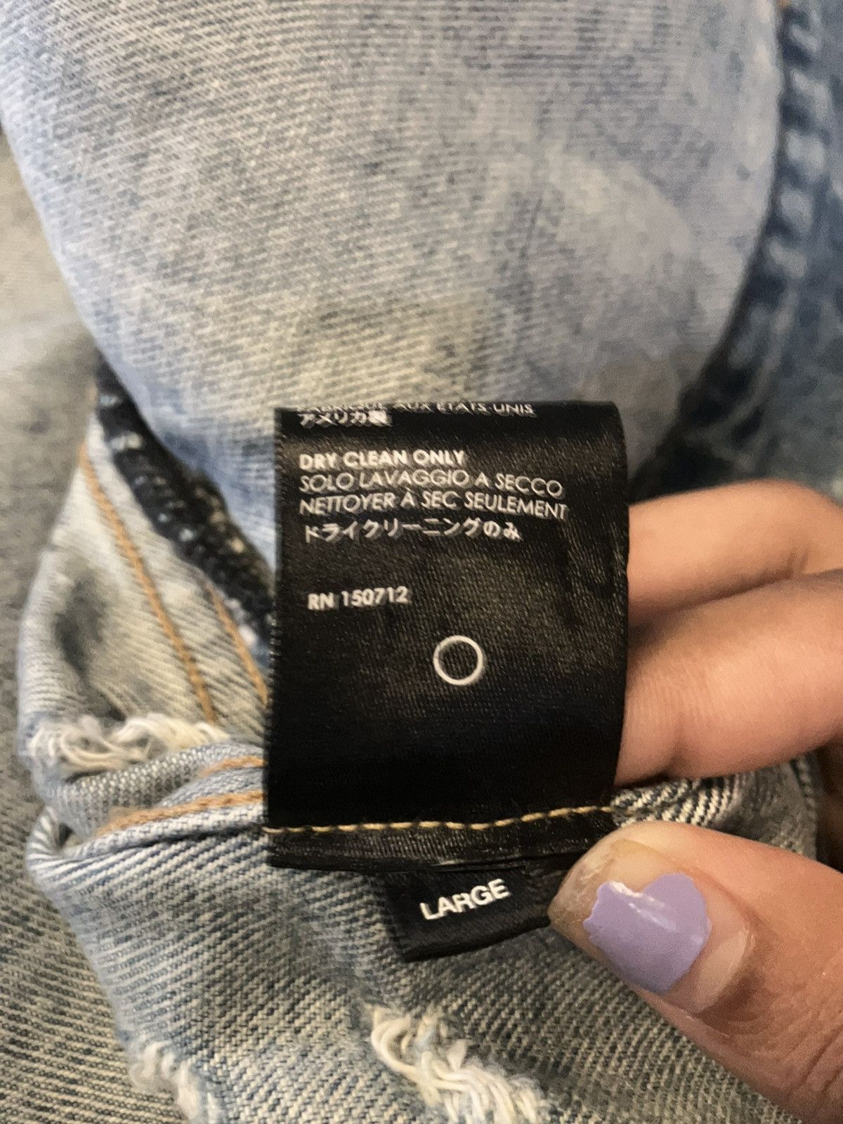 Amiri Distressed Denim Jacket Size US L / EU 52-54 / 3 - 9 Thumbnail