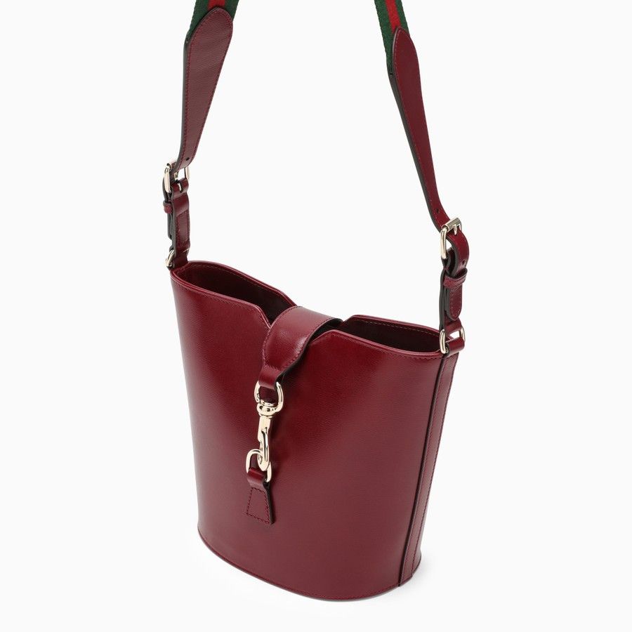 Gucci o1d2blof0824 Size: OS / Leather Mini Bucket Bag in Dark Red Size ONE SIZE - 5 Thumbnail