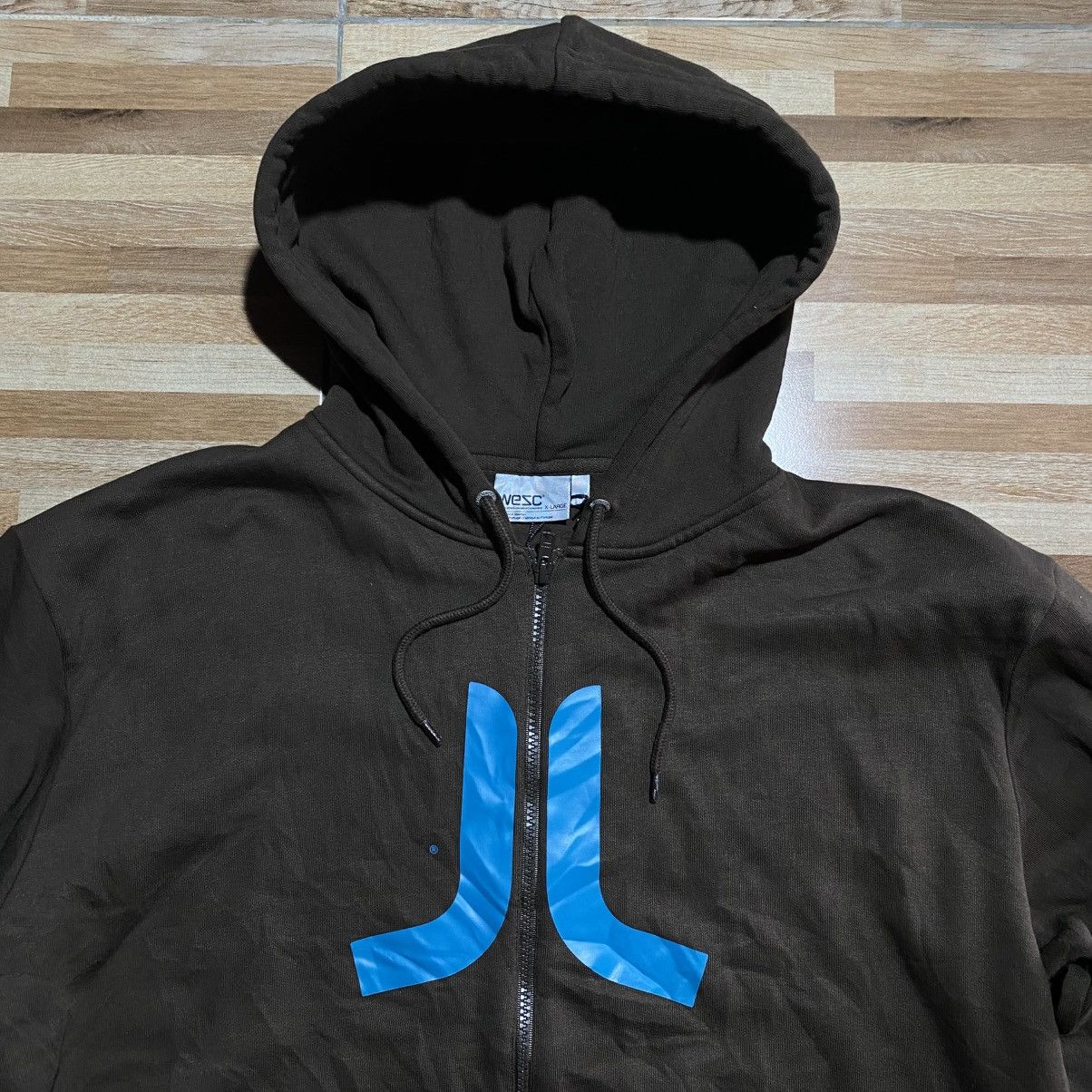 WeSC Wesc "Icon" Men's Zip Hooded Sweatshirt Dark Chocolate Size US XL / EU 56 / 4 - 4 Thumbnail